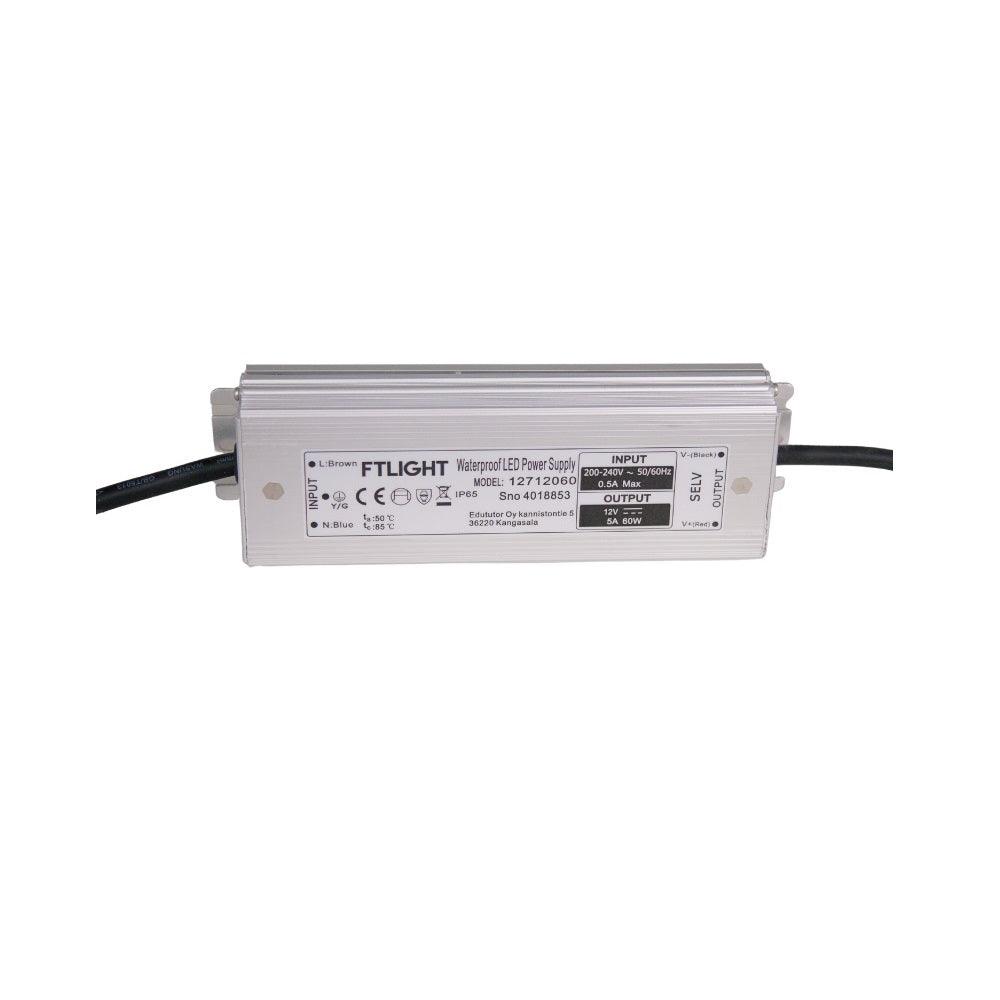 Led-virtalähde FTLIGHT 60W, 12V, IP65