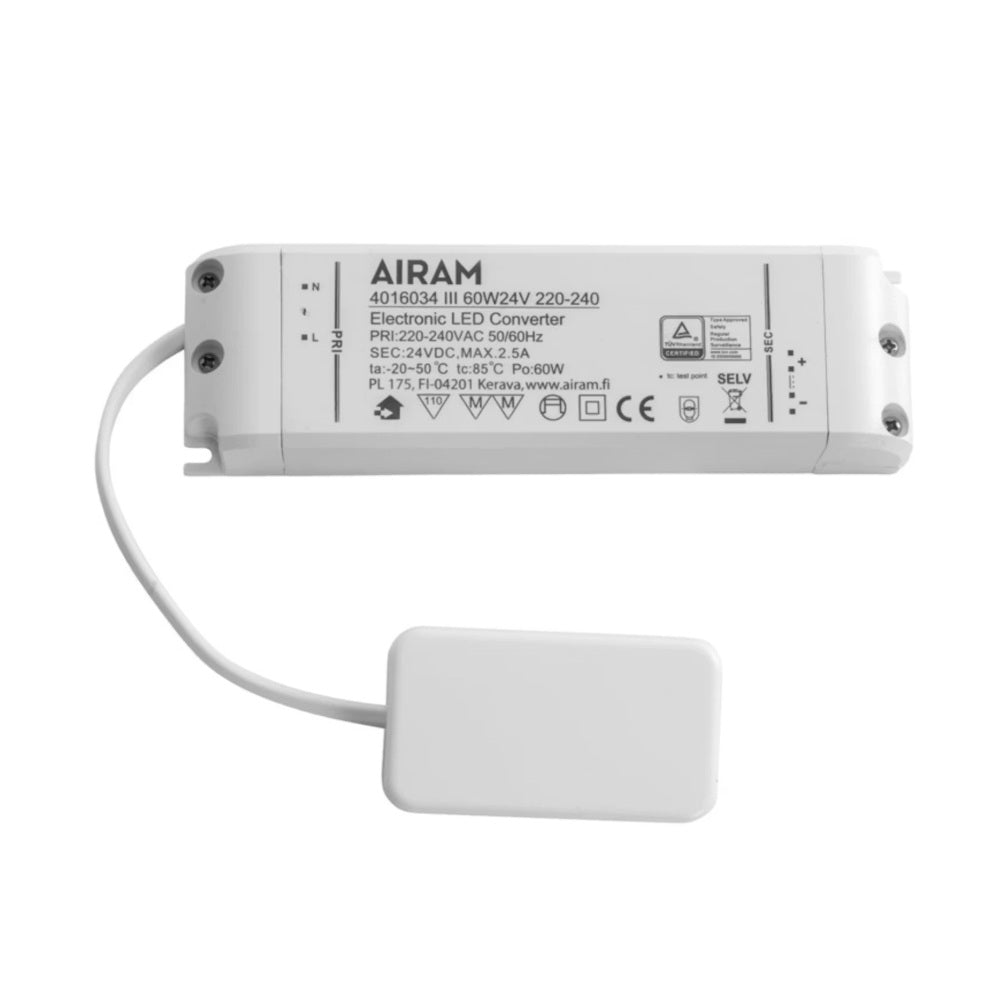 Led-virtalähde Airam 24V, 60W, IP20