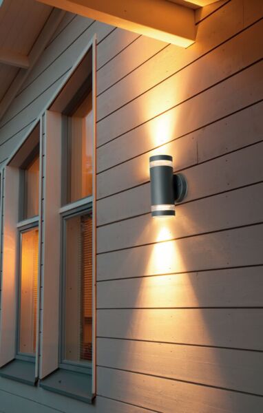 Ulkoseinävalaisin Airam Alppila XL-W, GU10, IP44, Antrasiitti