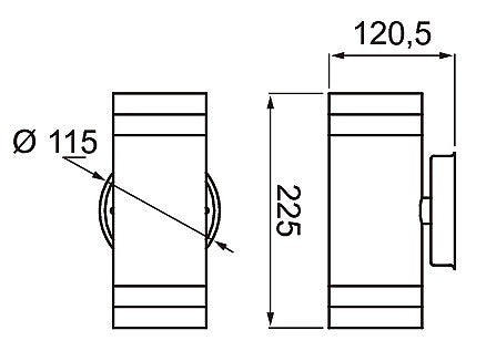 Ulkoseinävalaisin Airam Alppila XL-W, GU10, IP44, Antrasiitti