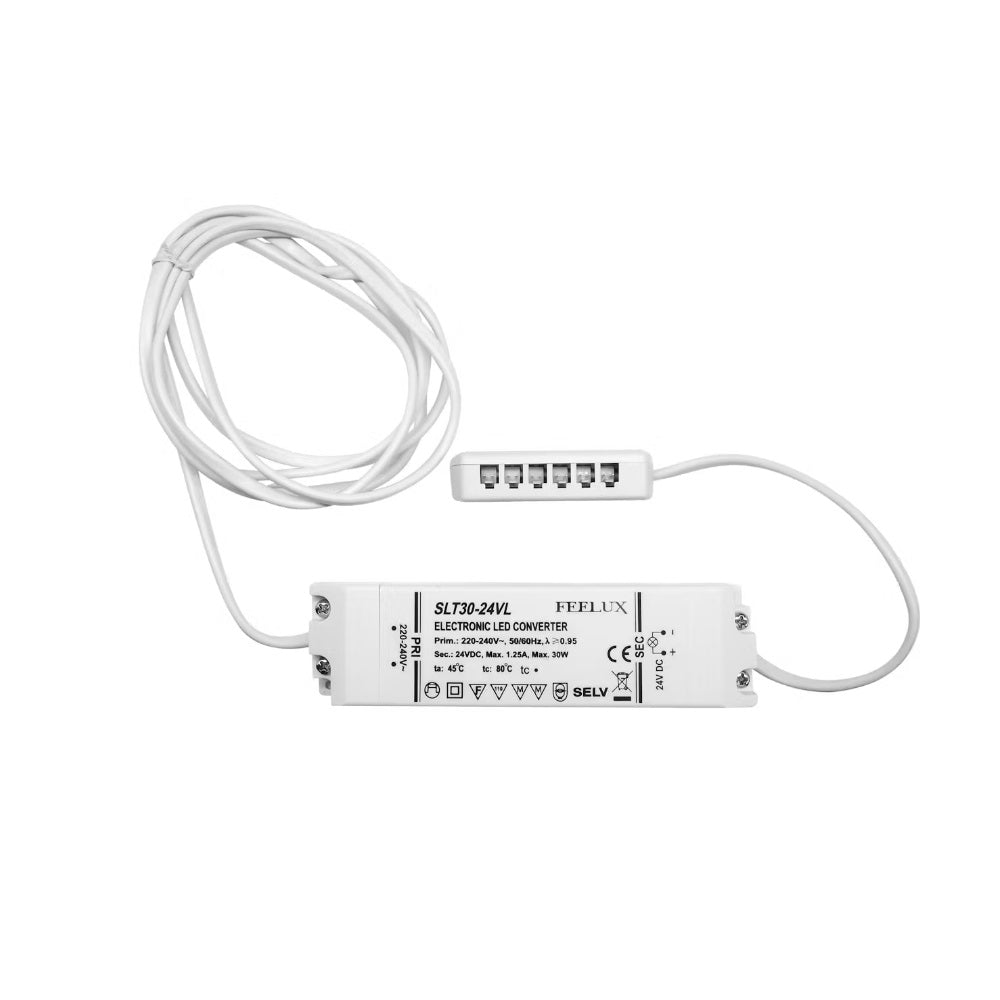 Feelux FLX liitäntälaite jakotukilla, 24V, 30W