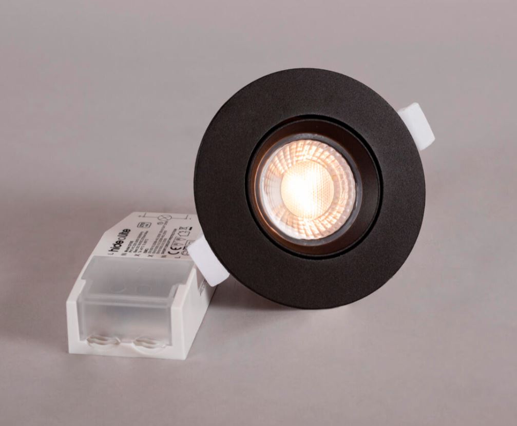 Alasvalo Hidealite Comfort Twist Quick ISO, 6.5W, IP44, musta