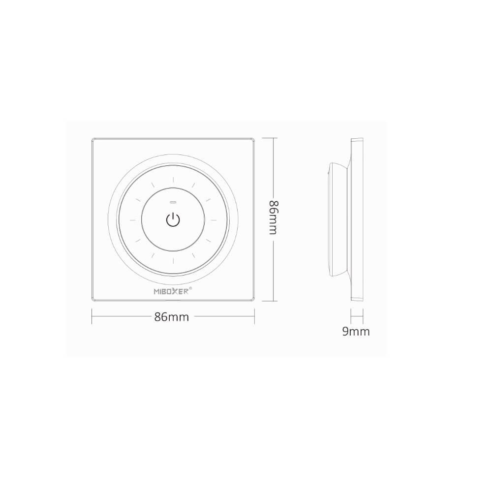 Langaton rullasäädin Miboxer K3, himmennys ja värilämpötilan säätö, valkoinen