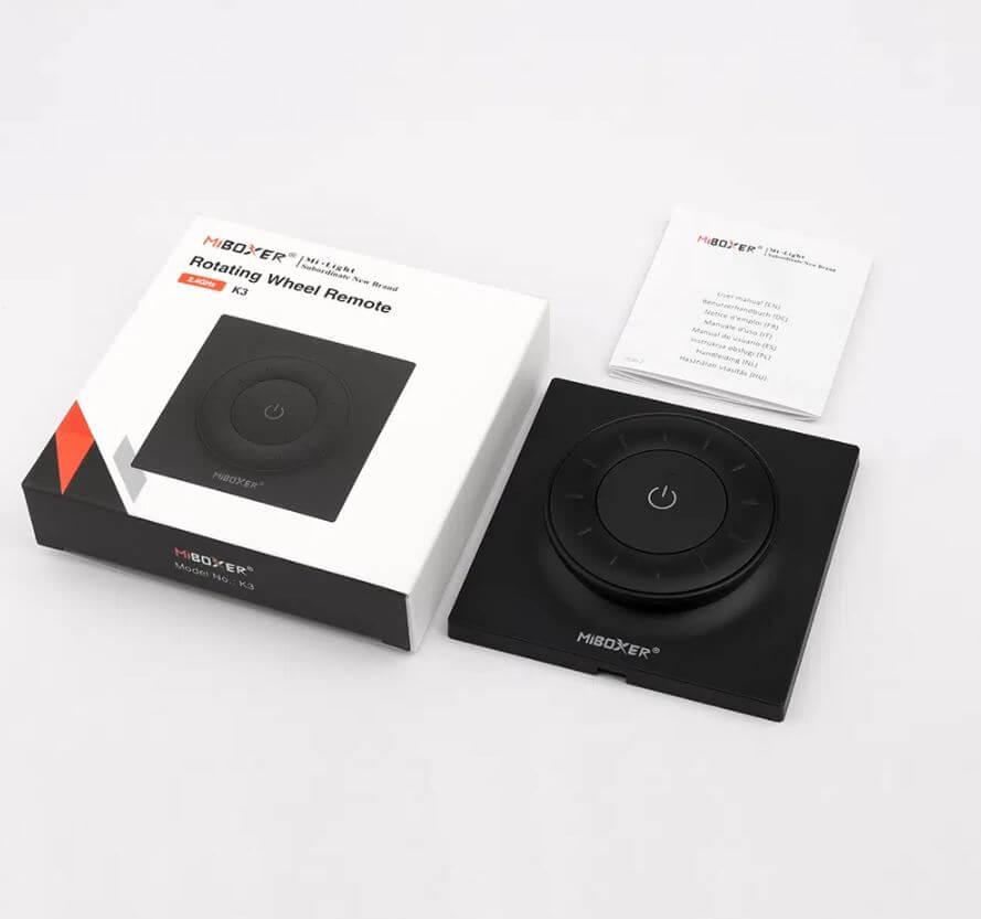 Langaton rullasäädin Miboxer K3, himmennys ja värilämpötilan säätö, musta