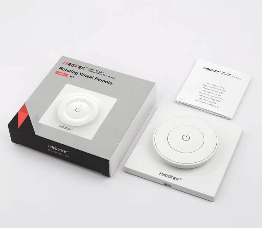 Langaton rullasäädin Miboxer K3, himmennys ja värilämpötilan säätö, valkoinen