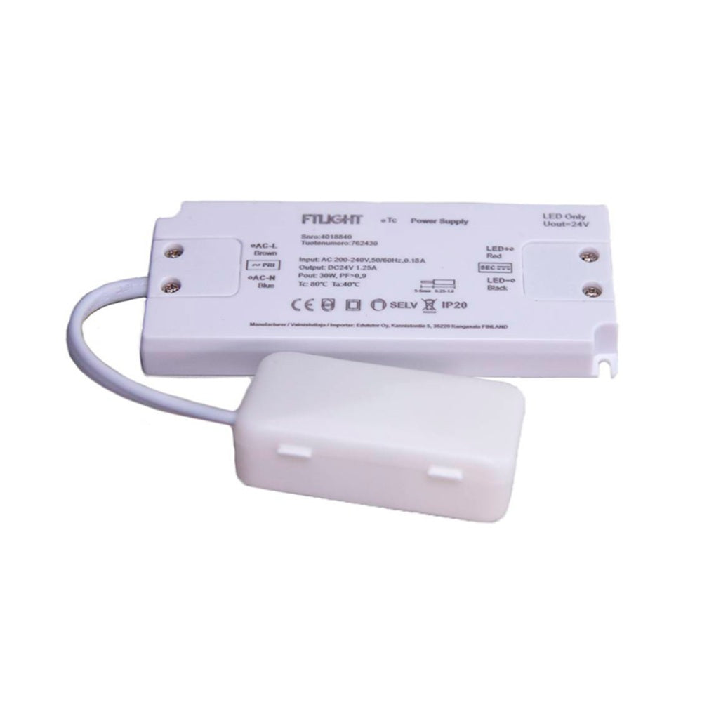 Led-virtalähde FTLIGHT 30W 24V IP20