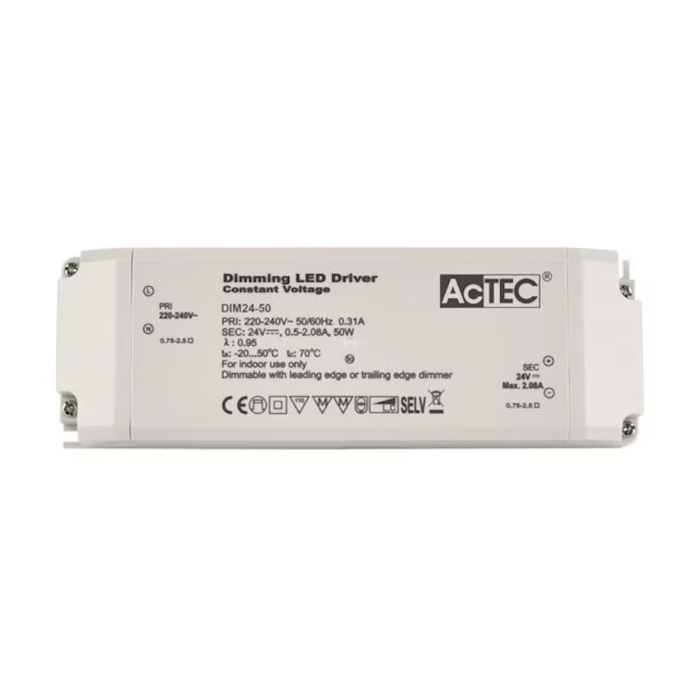 Led-virtalähde Onnline 48W, 24V, IP20, himmennettävä