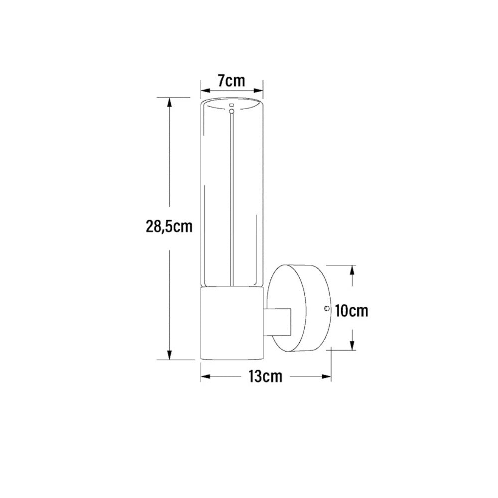 Seinävalaisin Konstsmide Edison 7363-750, IP54, 7W, musta