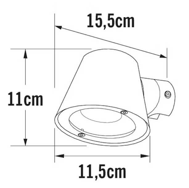 Seinävalaisin Konstsmide Trieste 7523-370, GU10, IP44, Antrasiitti - Outoled