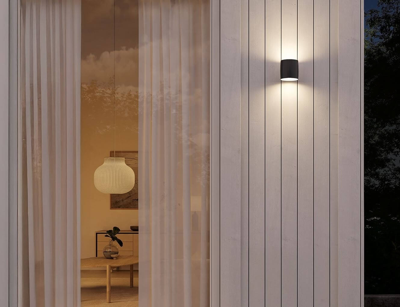 Seinävalaisin Plejd OUT-01, 2200-4000K, 8.3W, IP45, musta