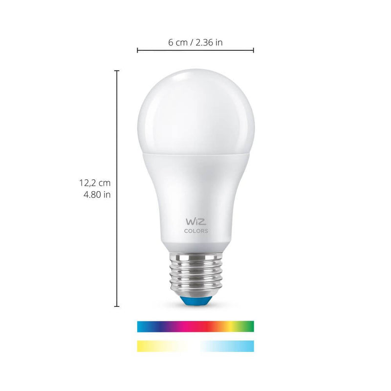 WiZ LED-älylamppu, E27, 806lm, RGBW, WiFi, 2-pack