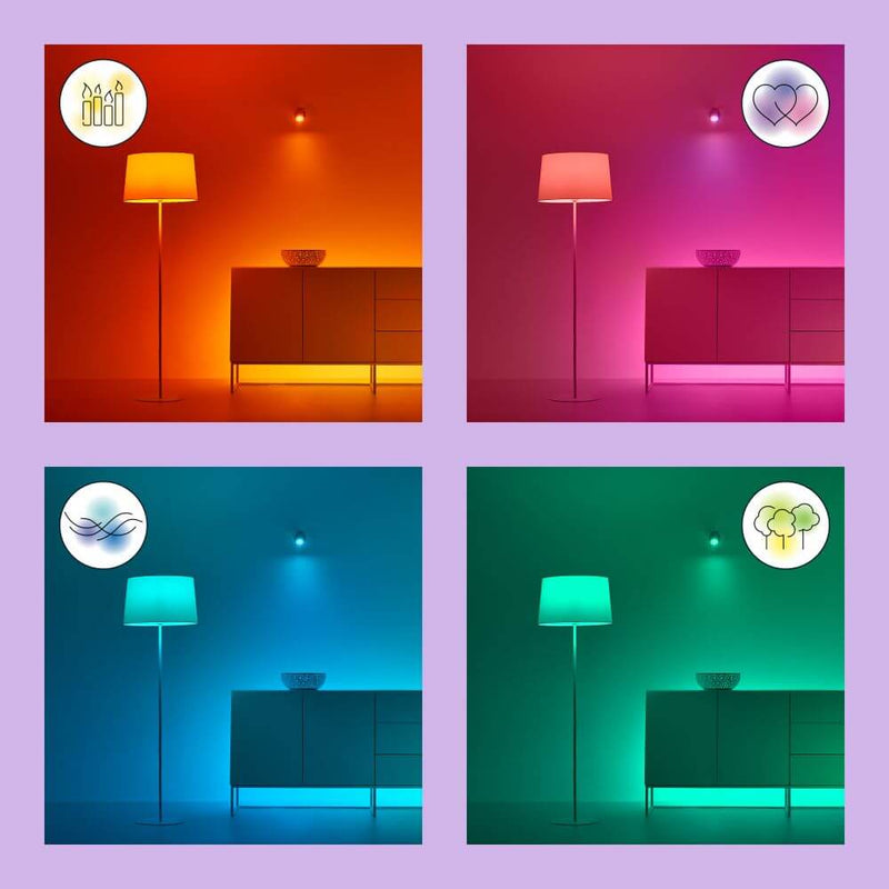 WiZ LED-älylamppu, E27, 806lm, RGBW, WiFi, 2-pack