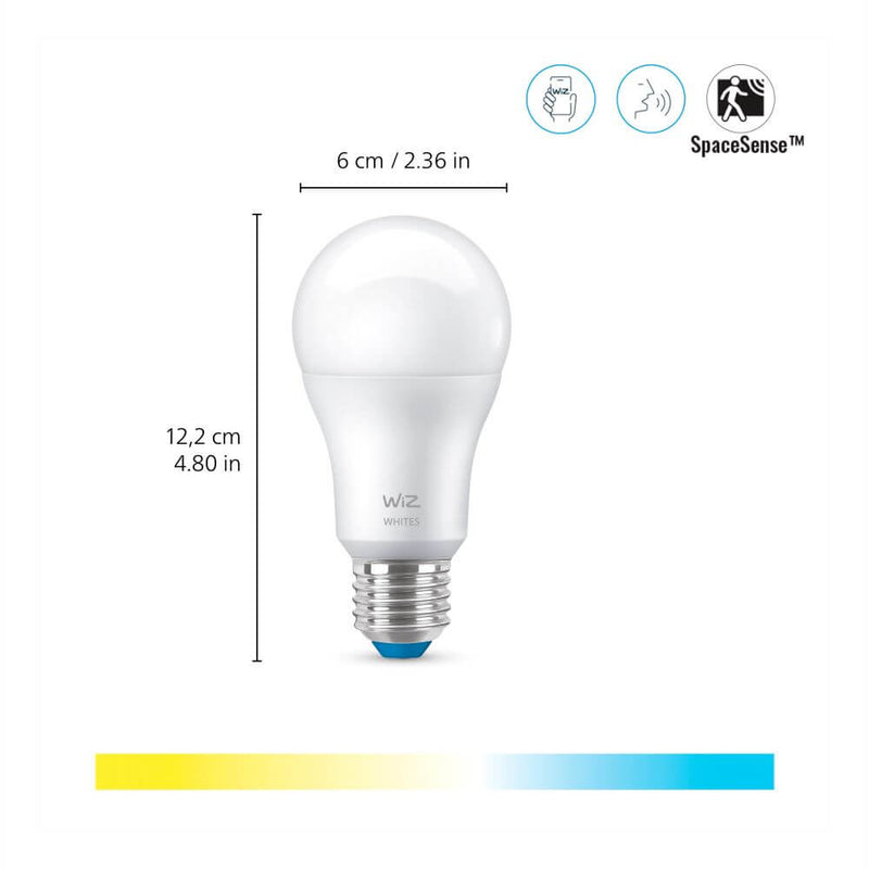WiZ LED-älylamppu, E27, 806lm, WiFi, Tunable white, 2-pack