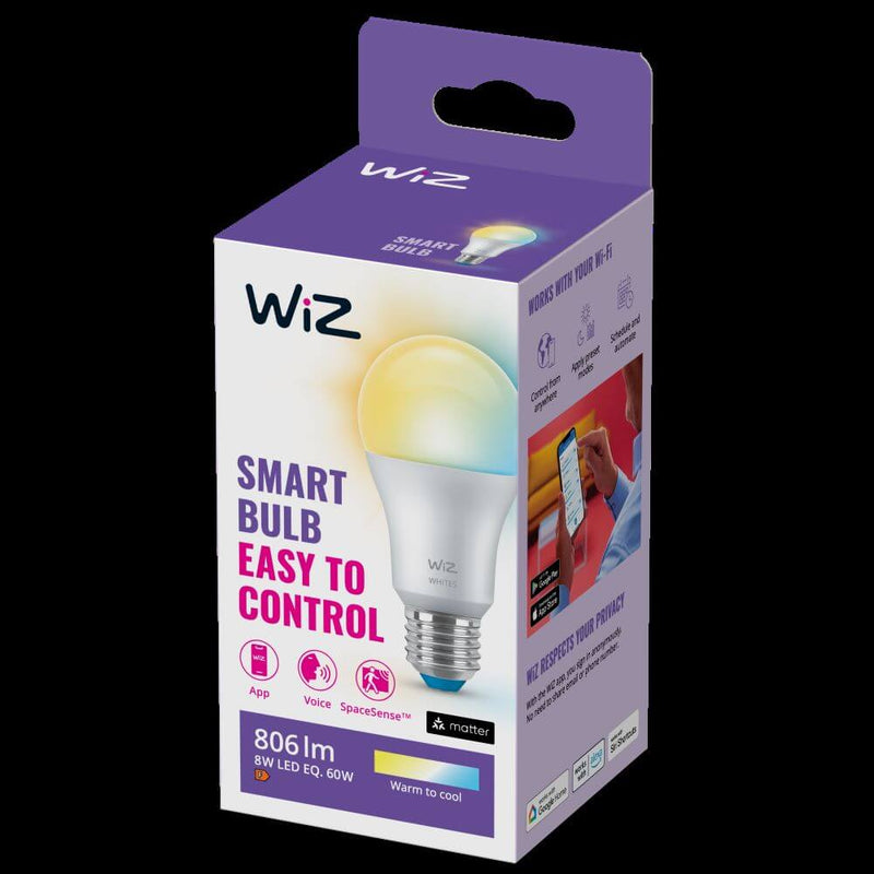 WiZ LED-älylamppu, E27, 806lm, WiFi, Tunable white