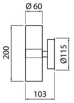 Seinävalaisin Airam Alppila 2S, GU10, Antrasiitti