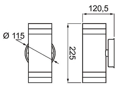 Ulkoseinävalaisin Airam Alppila XL-W, GU10, IP44, Antrasiitti