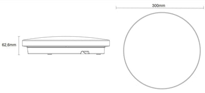 Plafondi Airam Gaia Slim R300 Basic, 17W, 1300lm, 3000K, IP20, Ø300mm