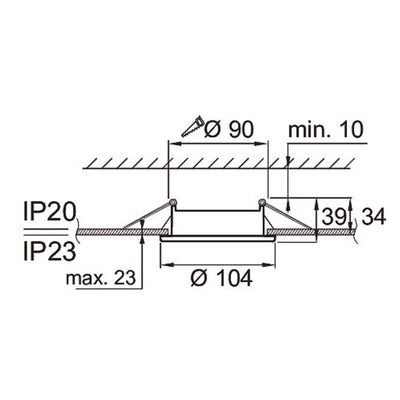 Alasvalo Airam Planex, 5W, 3000K, GX53, Ø104x39mm, valkoinen