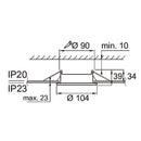 Alasvalo Airam Planex, 5W, 3000K, GX53, Ø104x39mm, valkoinen