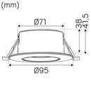 Alasvalo Hidealite Optic G2 Quick ISO, 3000K, 6W, valkoinen, 6-pack
