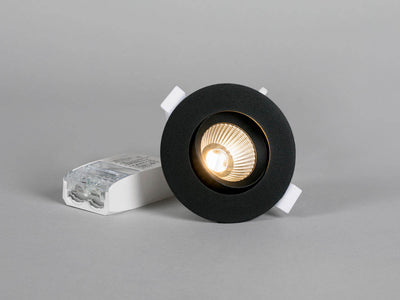 Alasvalo Hidealite Optic G2 Quick ISO, 6W, IP44,himmennettävä, Ø90*41,5mm, musta - Outoled