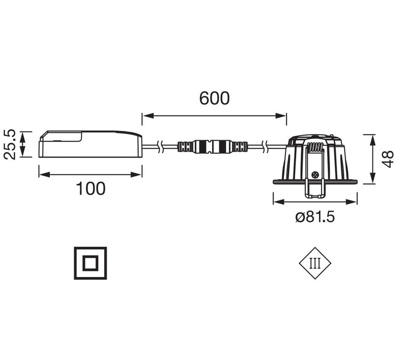 Alasvalo Ledvance Spot Combo 4/6W, IP65, Ø81,5*48mm, himmennettävä