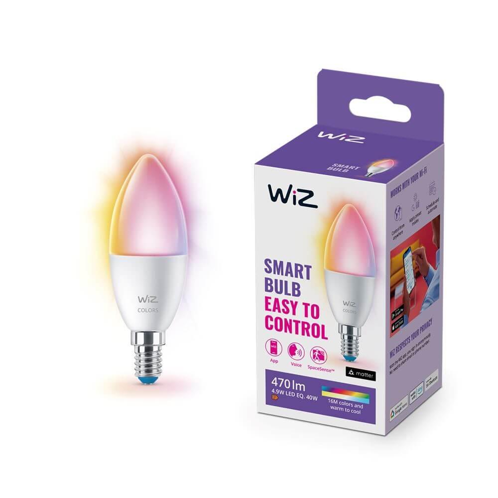WiZ LED-älylamppu, E14, 470lm, WiFi, RGBW