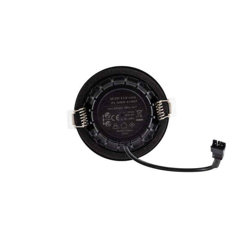 Alasvalo Arten Orient 8.5W, IP65, Ø96*44mm, himmennettävä, musta