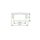 Alumiiniprofiili led-nauhalle Arten Normal low, 2m, valkoinen