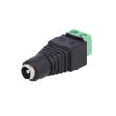 DC-liitin naaras, ruuviliitännällä