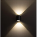 Seinävalaisin FTLIGHT Diva, 2x5W, 3000K, 500lm, IP44, musta