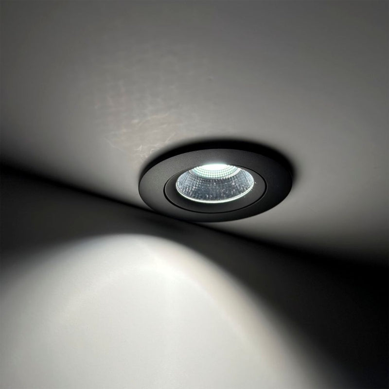 Alasvalo FTlight Salla, 6W, 540lm, IP44, Ø90*42mm, himmennettävä, musta