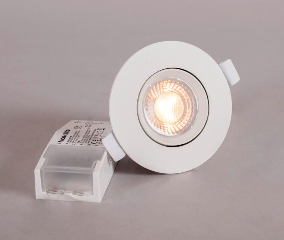 Alasvalo Hidealite Comfort Twist Quick ISO, 6.5W, IP44, valkoinen