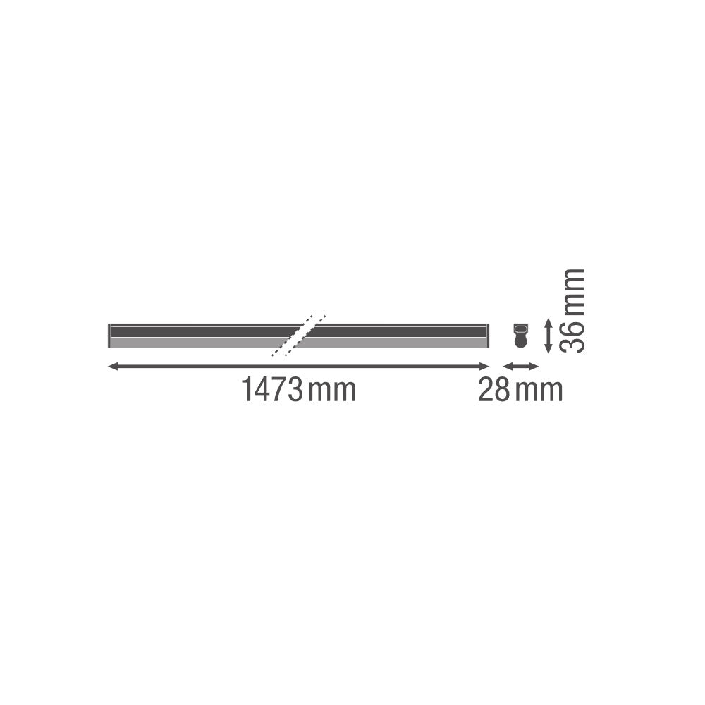 Jonovalaisin Ledvance Linear Compact, 1500mm, 17W, 4000K, pistotulpallinen liitosjohto