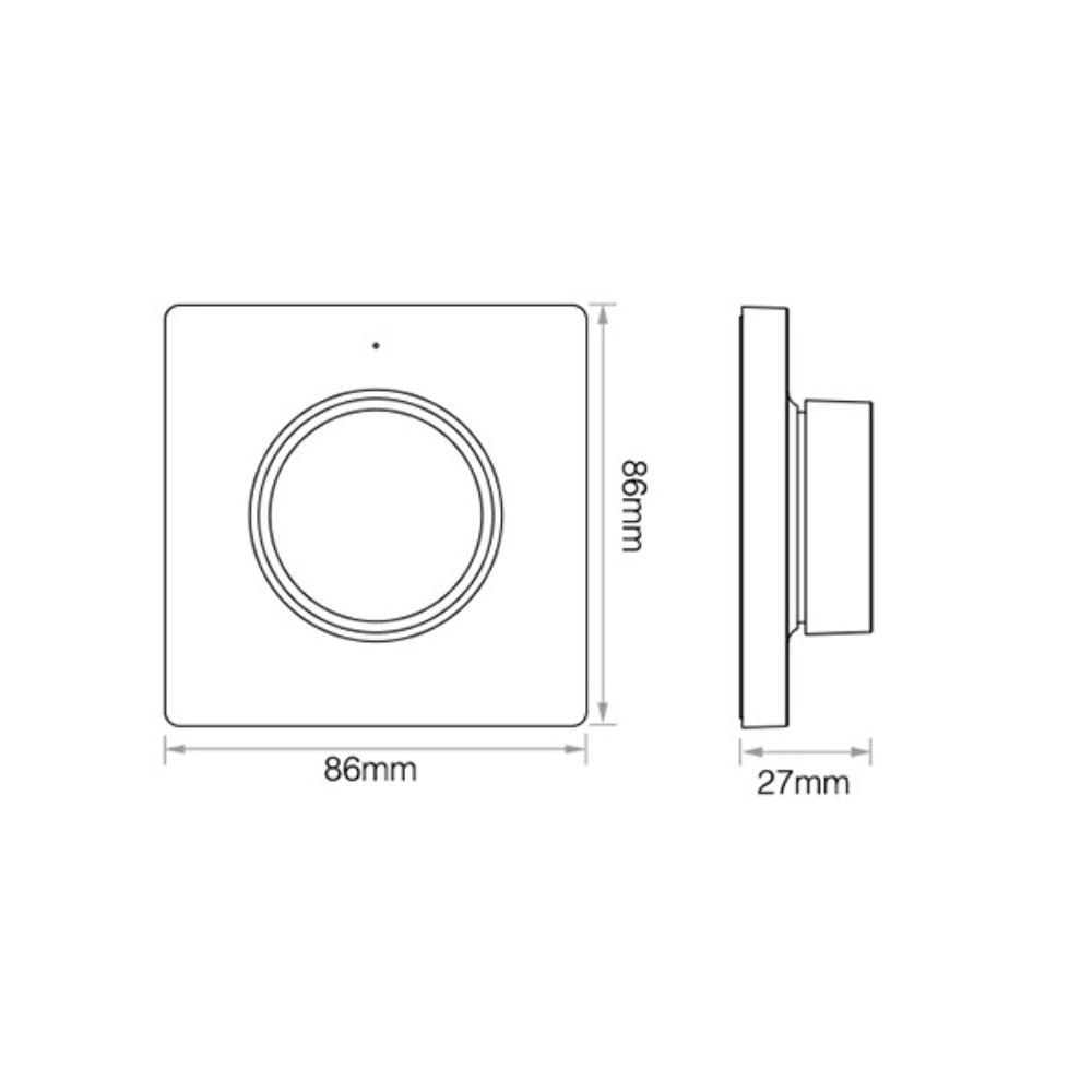 Langaton rullasäädin Miboxer K1, himmennys ja värilämpötilan säätö, musta