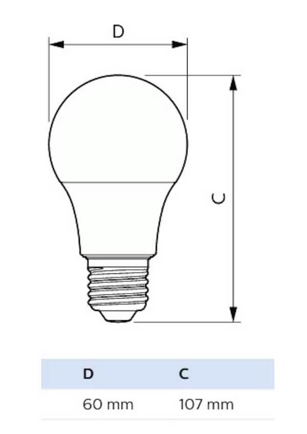 Led-lamppu Philips LEDbulb, E27, 3000K, 8W, 806lm, 12kpl
