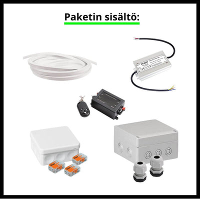 Led-nauha-paketin sisältö