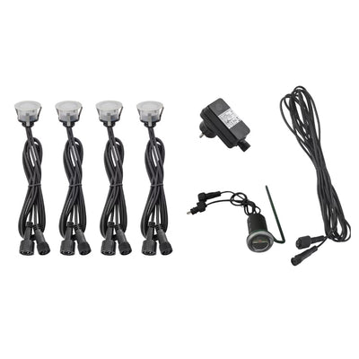 Terassivalosarja hämäräkytkimellä Led Energie 4x0,4W 3000K IP44/IP65