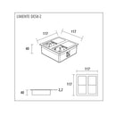 Pistorasiapaneeli Limente Desk-2, 117x117mm, mattamusta