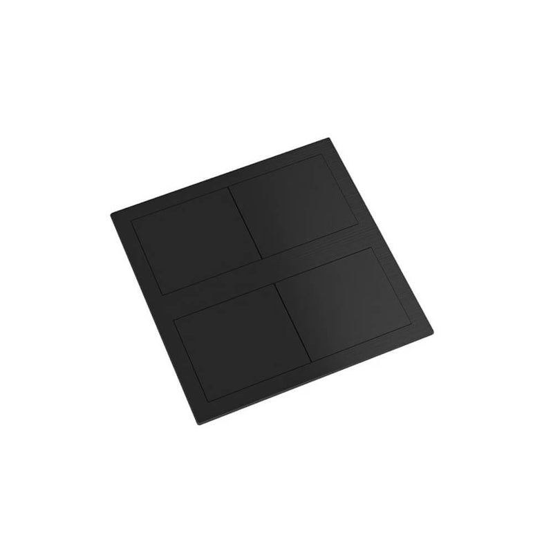 Pistorasiapaneeli Limente Desk-2, 117x117mm, mattamusta