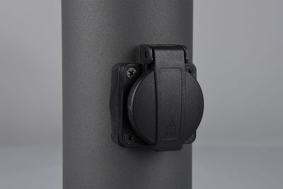Pollarivalaisin Trio Hoosic, IP44, E27, 800mm, 2kpl pistorasia, antrasiitti - Outoled