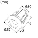 Saunavalosarja Hidealite Heatspot G2 Kit Teräs 2700K, 6x3,8W