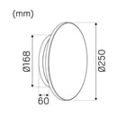 Seinävalaisin Hidealite Circo M, 7.5-22W, 2/3/4K, IP65, musta