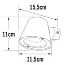 Seinävalaisin Konstsmide Trieste 7523-370, GU10, IP44, Antrasiitti - Outoled