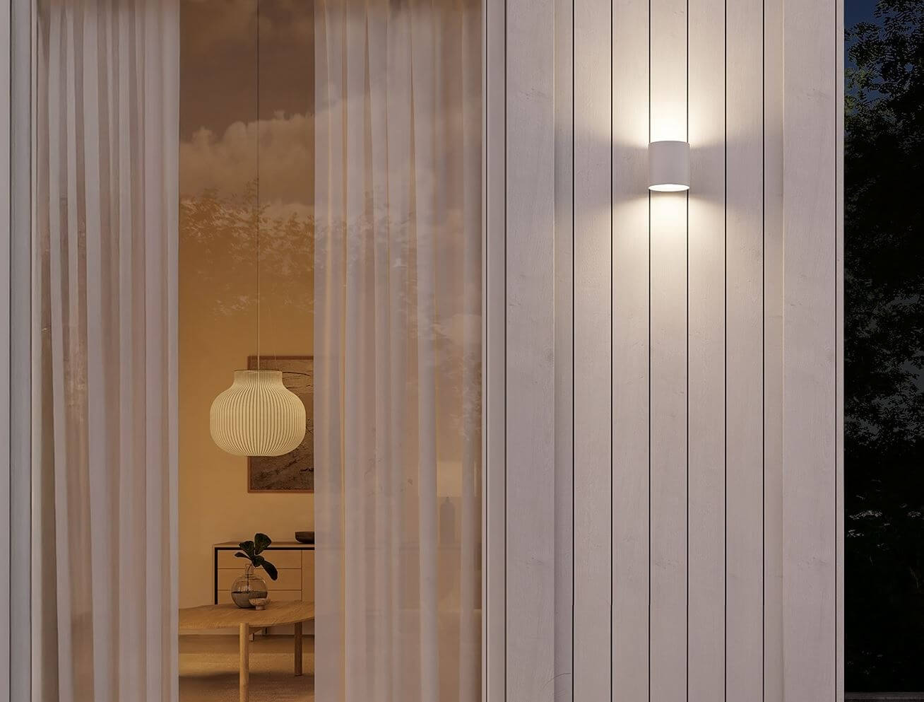 Seinävalaisin Plejd OUT-01, 2200-4000K, 8.3W, IP45, valkoinen