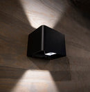 Seinävalaisin pistorasialla SLC Shadow, 2x5W, 2700/3000/4000K, IP65, musta