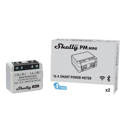 Shelly PM Mini Gen3 ohjelmoitava 1x16A energiamittari