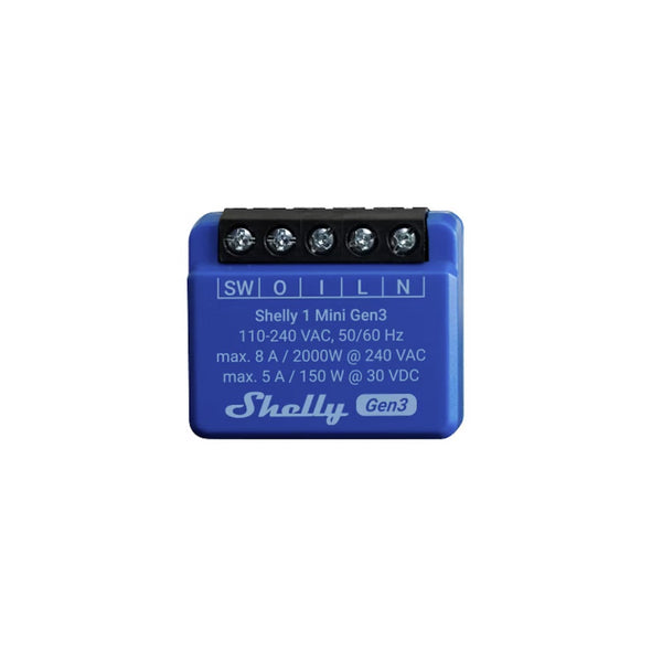 Shelly plus 1 Mini Gen3 ohjelmoitava rele