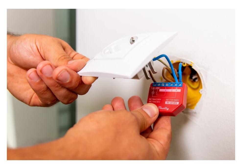 Shelly Plus 1PM releyksikkö, 1-K, 16A, WiFi, tehomittaus