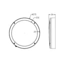 Seinä/kattovalaisin Onnline Onnwall 275mm, 9-23W, IP65, musta
